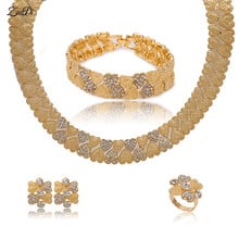 Fashion African Beads Jewelry Set Exquisite Carved Dubai gold-color  Jewelry Set Nigerian Wedding Bridal Bijoux 2024 - buy cheap