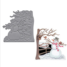 Plantilla de troquelado de metal de Árbol de Invierno muñeco de nieve para DIY Scrapbooking Navidad grabado decorativo artesanal Plantilla de troquelado 2024 - compra barato