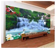 Custom photo wallpaper for walls 3 d murals idyllic landscape beautiful waterfall landscape background wall papers living room 2024 - buy cheap
