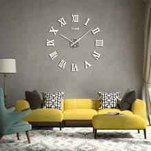 Modern Luxury 3D Wall Clock Big Size Home Decor DIY Large Roman Quartz Clocks Acrylic Mirror Wall Stickers 2024 - buy cheap