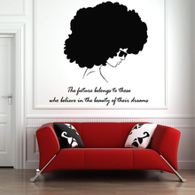 Tribal African Woman Head Wall Stickers Sexy Girls Decals Quote Beautiful Afro Girl Home Decor Wall Art Mural H457 2024 - buy cheap
