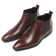 Модные черные/коричневые/темно-коричневые мужские Ботильоны; модельные ботинки из натуральной кожи; осенние мужские ботинки 2024 - купить недорого