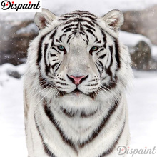 Dispaint Full cuadrado/redondo taladro 5D DIY diamante pintura "Animal Tigre paisaje" bordado punto de cruz 3D hogar Decoración regalo A11083 2024 - compra barato