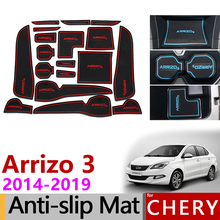 Anti-deslizamiento puerta estera de la ranura de la montaña rusa para Chery Arrizo 3, 2014, 2015, 2016, 2017, 2018, 2019 pegatinas de coche de estilo 2024 - compra barato