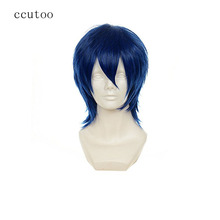 Ccutoo Mizushima Iku 12 "синий микс короткие пушистые Многослойные синтетические волосы термостойкие волокна косплей полный парик ичиноэ токия 2024 - купить недорого