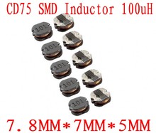 1000 unids/lote SMD inductancia de potencia SMD CD75 100uH 101 Inductor de potencia de chip 7,8*7*5 MM 2024 - compra barato