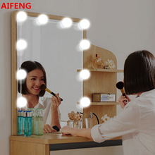 AIFENG-Kit de 10 bombillas para tocador con atenuador, lámpara de maquillaje ligera de 8W alimentada por Usb, espejo no incluido 2024 - compra barato