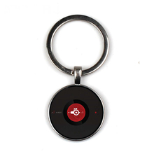 Record keychain music disc key chain dad's gift private small gift cabochon glass keychain 2024 - buy cheap