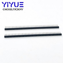 Conector de tira de paso macho de una sola fila, 10 Uds., 1x40 Pines, 2,54 MM, PCB 2024 - compra barato