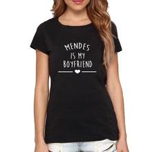 Camisetas Mendes Is My Boyfriend con estampado de letras para niños y niñas, camisetas de Hip Hop, camisetas divertidas de manga corta, camisetas 2024 - compra barato