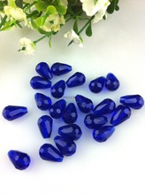 Wholesale 295pcs 8x11mm Exquisite Deep Royal Blue Drop Water Droplets Faceted Glass Crystal Beads With Free Shipping 2024 - buy cheap