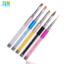 УФ-гелевая ручка для рисования ногтей, 1 шт., Кварцевая ручка для удаления кутикулы, 10 видов цветов ручка из бусин, инструмент для маникюра и дизайна ногтей 2024 - купить недорого