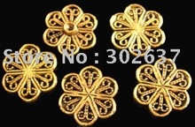 Envío Gratis 210 piezas oro antiguo filigrana flor plana de 16mm A65G 2024 - compra barato