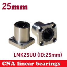 Free shipping LMK25UU 25mm flange linear bearing CNC Flange Linear Bush 2024 - buy cheap