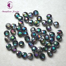 2020 TOP Quality AAA 6/8/10/12MM Upscale Austrian Crystals Beads Transparent Green Color Plating Jewelry Making DIY Beads 2024 - buy cheap
