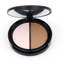 Makeup Face Highlighter & Bronzer Press Powder 1 pcs Two-color Highlight and Contour Palette Net 8.4g M1005 2024 - buy cheap