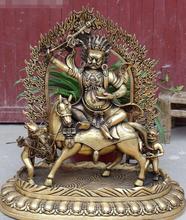 SHUN 24" Tibet Buddhism Bronze Palden Lhamo Ride Horse Hold Weapon Buddha Statue 2024 - buy cheap