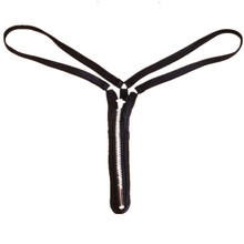 Calcinha com zíper extremamente aberta, calcinha lingerie erótica sexy mini biquíni fio dental 2024 - compre barato