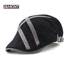 Jammont-Sombrero de Golf de caballero británico para hombre, gorra informal de algodón, estilo Newsboy, Boina con visera, Boina, gorros planos 2024 - compra barato