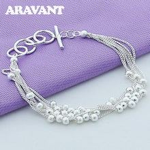 New Arrival 925 Silver Multi Chain Scrub Bead Bracelets For Women Fashion Jewelry 2024 - buy cheap