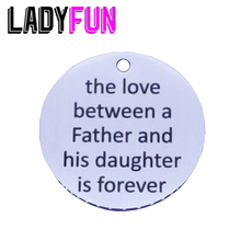 Ladyfun Dad Daughter Stainless Steel Charms-The Love Between A Father And His Daughter Is Forever Charm For Jewelry Making 2024 - buy cheap