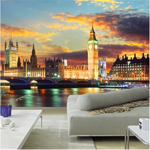 beibehang 3d Custom mural wallpaper of European bar KTV bedroom backdrop of London Capitol Night 3d photo wallpaper 2024 - buy cheap