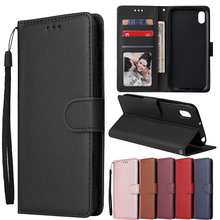 Huawei Y5(2019) case Huawei Honor 8S Leather coque Classic Solid color Plain Wallet Flip case for Funda Huawei Y 5 Y5 2019 cover 2024 - buy cheap