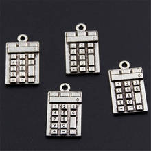 10pcs  Silver Color Calculator Counter Charms Pendants Making DIY Handmade School Student Jewelry A1287 2024 - buy cheap