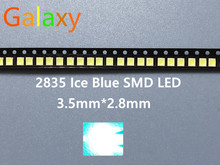 Contas de lâmpada led gelo azul smd 2835 0.2w, super brilho diodo emissor de luz fixo 3v 1000 peças 2024 - compre barato