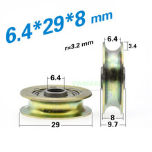 1pcs 6.4*29*8mm bearing pulley with U groove, wire rope guide wheel, 626zz non-standard rolling wheel/mechanical iron wheel 2024 - buy cheap