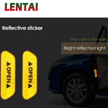 LENTAI 1Set Auto Safety Warning Mark Tape Car Door Reflective Stickers For Fiat Punto Volkswagen VW Polo Passat B7 B8 Golf 5 6 7 2024 - buy cheap