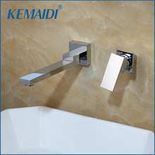Kemaidi-torneira de parede para banheira, modelo preto fosco, 2 peças, torneira giratória, pia quente e fria 2024 - compre barato