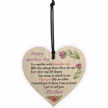 Meijiafei Happy Mothers Day Wooden Hanging Heart Sign Mothers Day Presents Mum Signs 2024 - buy cheap