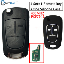 OkeyTech PCF7946 PCF7941 Chip Car Remote Key 433Mhz With 1 Free Silicone Case For Vauxhall Opel Astra H Zafira B 2005 2006 2007 2024 - buy cheap