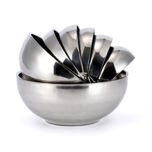 1PC High quality stainless steel Kids Bowl Saucer Tableware Kitchen Tool  Free Shipping 5 sizes 2024 - buy cheap