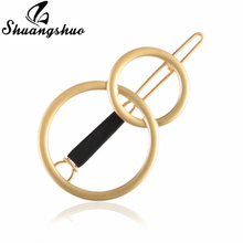 Shuangshuo Korean Fashion Women Hair Clip Circle Hair Pins Round Metal Hairpin Girls Barrettes Headwear Hair Accessories Tiara 2024 - buy cheap