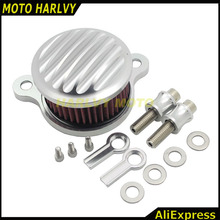 Prata alumínio filtro de ar de entrada mais limpo para harley sportster xl 883/1200 2004 up 2024 - compre barato