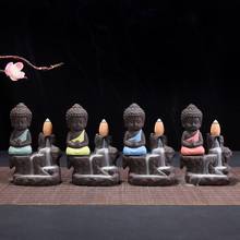 Backflow Incense Burner Sitting Buddha Tower Cones Sticks Holder Ceramic Incense Burners Aroma Furnace Buddhist Temple Burner 2024 - buy cheap