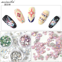 200 PCS/Box Mixed Size (SS4-SS20) Crystal Colorful Opal Nail Art Rhinestone Decorations Glitter Gems 3D Manicure Accessory Tools 2024 - buy cheap