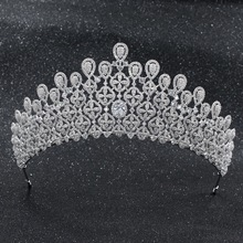 2019 New Crystals CZ Cubic Zirconia Wedding Bridal Royal Tiara Diadem Crown Women Prom Hair Jewelry Accessories CH10229 2024 - buy cheap