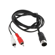 Cabo adaptador de áudio e vídeo, cabo de 5 pinos din macho para 2 rca macho, conector para dvd player, 0.5m/1.5m 2024 - compre barato