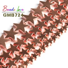 Wholesale Star Shape Rose Gold Hematite Loose Spacer Beads for Jewelry Making Diy Bracelet Necklace Size 4/6/8/10mm 15 Inches 2024 - buy cheap