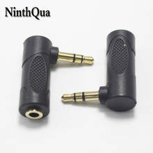 1pcs 3.5mm Male Plug to Female jack 3.5 Right Angel Stereo Audio Connector 3 Pole Gold-plated Microphone Adapter 2024 - buy cheap
