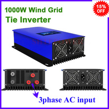 Inversor de viento de conexión a red con controlador de carga de descarga/resistencia, 1000w, 3 fases, entrada de CA a salida de CA, 190-260v, envío gratis 2024 - compra barato