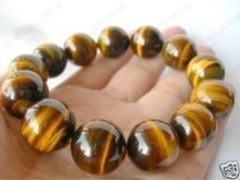 Wholesale handmade excellent 12mm african tiger's eye beads bracelet 2024 - buy cheap