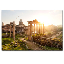 Paisaje de Roma, Italia, edificios religiosos, lienzo, arte de pared, póster, pintura para decoración de habitación 2024 - compra barato