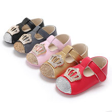 Newborn Baby Girl Soft Sole Leather Crib Shoes Anti-slip Sneaker Prewalker 0-18M 2024 - buy cheap