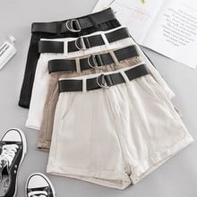 New Summer Women Casual Loose Sashes Denim Shorts Solid High Waist Wide Leg Shorts Female All Match Jean Short Plus Size 3XL 559 2024 - buy cheap