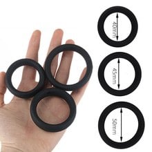 40/45/50mm Male Silicone Penis Cock Ring Sleeve Male Chastity Device Cage Belt Cockring Sex Toys For Male Exotic Accessories 2024 - buy cheap