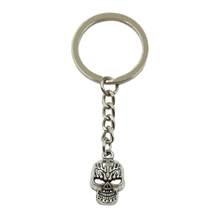 LLavero de Metal de alta calidad para hombre, cadena con soporte de Metal, colgante de calavera con cabeza de esqueleto de Color bronce y plateado para regalo 2024 - compra barato